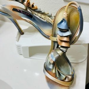 Nina satin heels.  Size 6